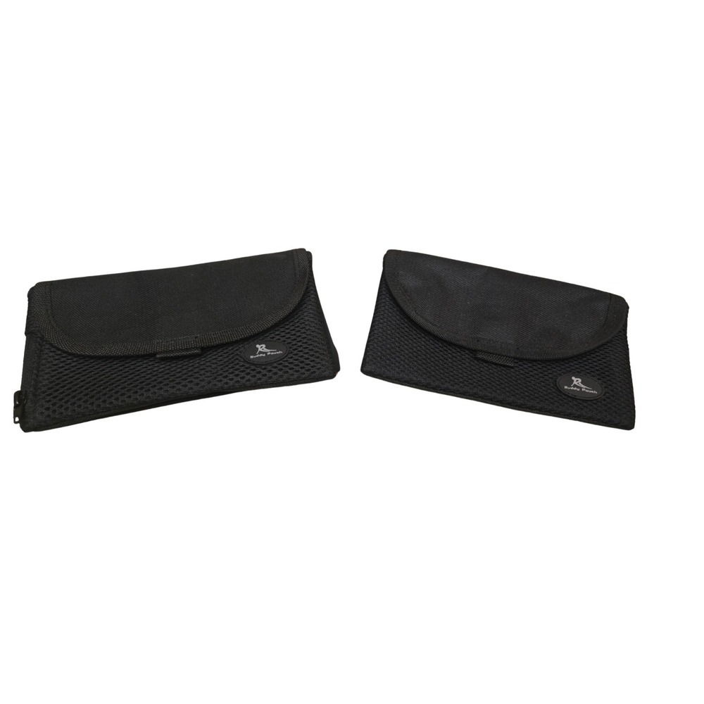 Two Buddy Pouches 6+ Wallet Running Biking Magnetic To Waistband Black 6.5 X 4.5